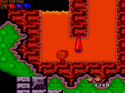 bonk's adventure stomach level on pc-engine